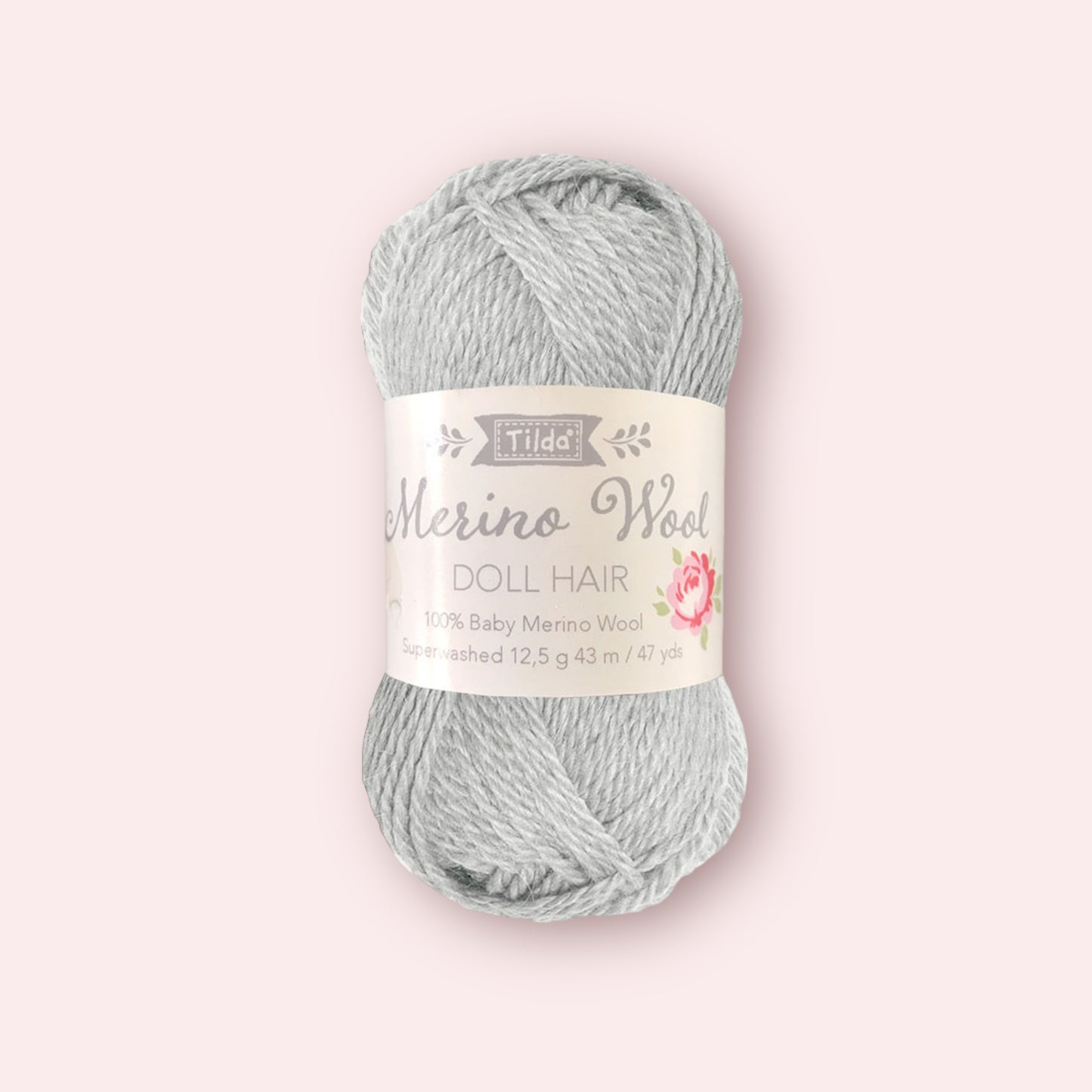 Tilda - Baby Merino Wool - Poppenhaar / Doll hair - 140051 - Fog - 12,5 gram