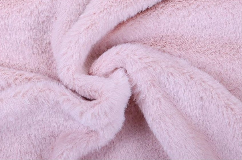 Superzachte synthetische stof met 10mm pool - roze (410-004)