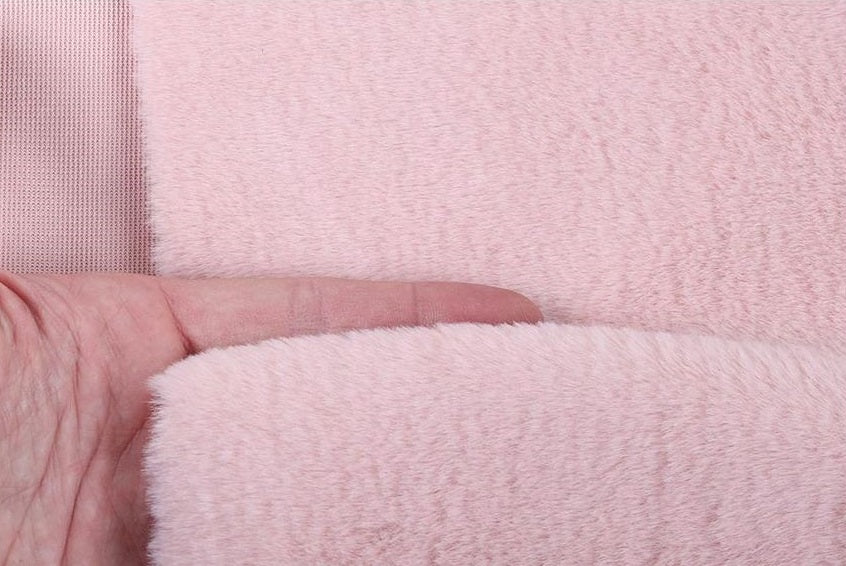 Superzachte synthetische stof met 10mm pool - roze (410-004)