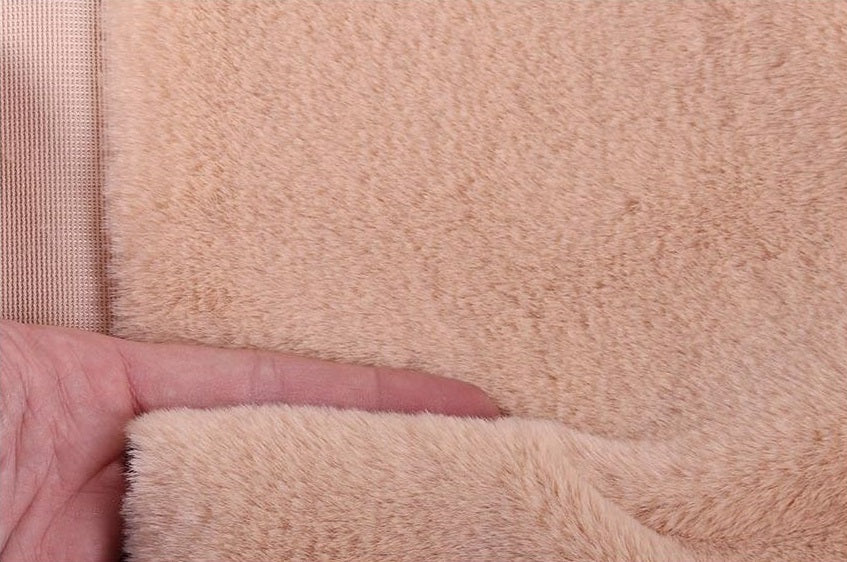Superzachte synthetische stof met 10mm pool - beige (410-005)