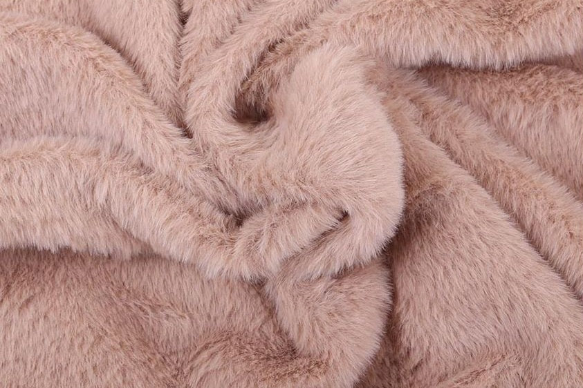 Superzachte synthetische stof met 10mm pool - taupe (410-006)