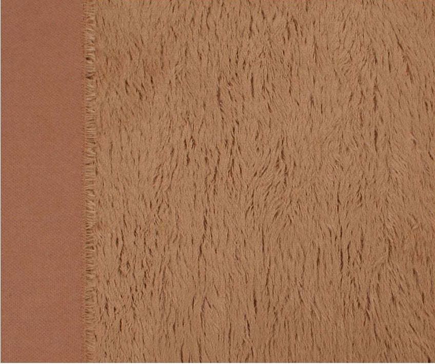 Viscose - middeldicht - recht - ca 6mm pool - 140cm breed - lichtbruin (4087)