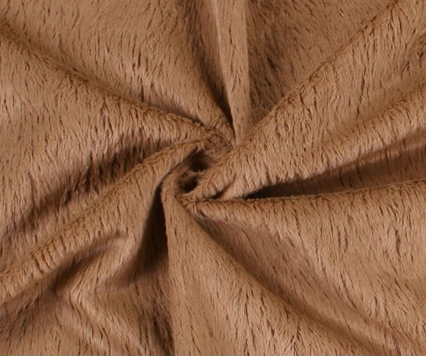 Viscose - middeldicht - recht - ca 6mm pool - 140cm breed - lichtbruin (4087)