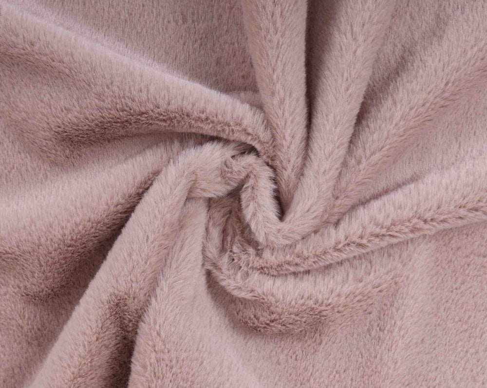 Superzachte synthetische stof met 10mm pool - leem (410-008)