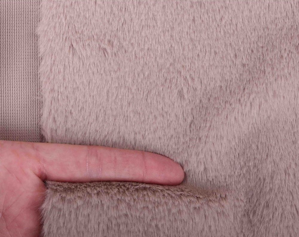 Superzachte synthetische stof met 10mm pool - leem (410-008)