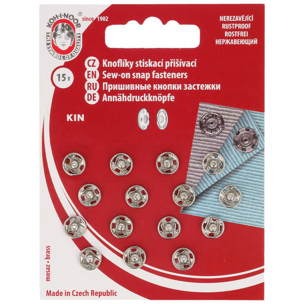Aannaaidrukknopen 7 mm zilver (15stuks)