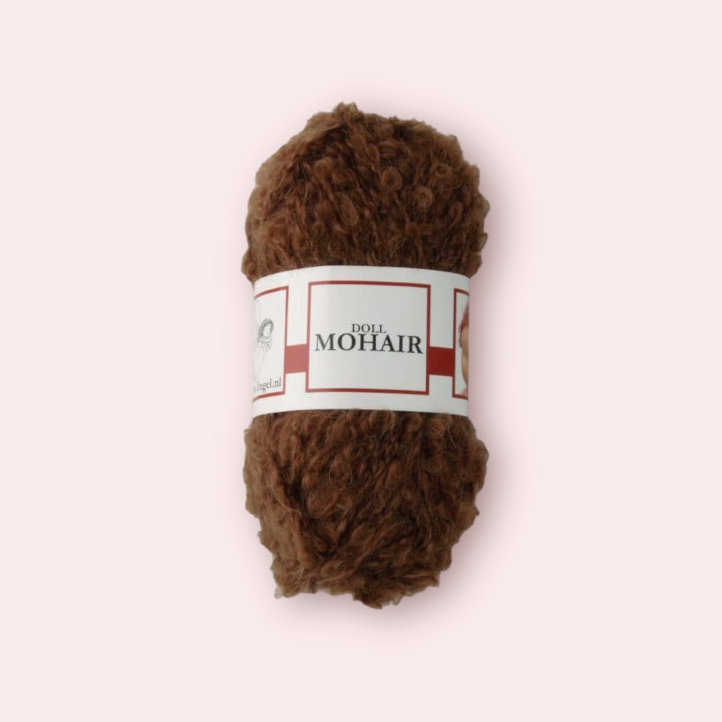 Mohair Bouclé garen - Lichtbruin - 50 gram