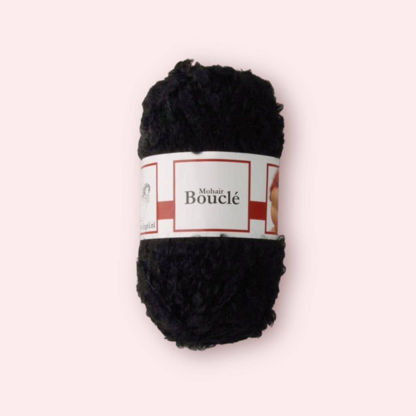 Mohair Bouclé garen - Zwart - 50 gram