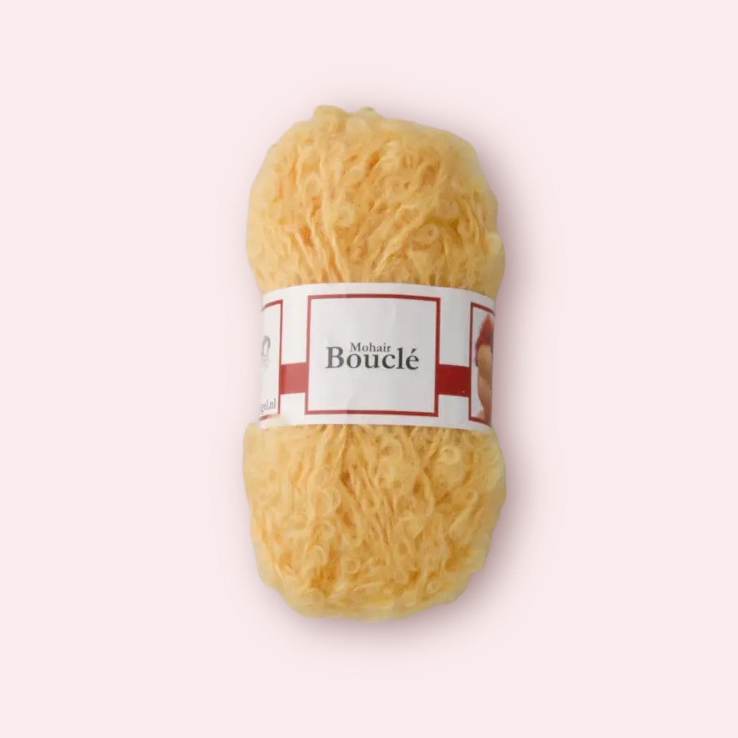 Mohair Bouclé garen - Geel - 50 gram