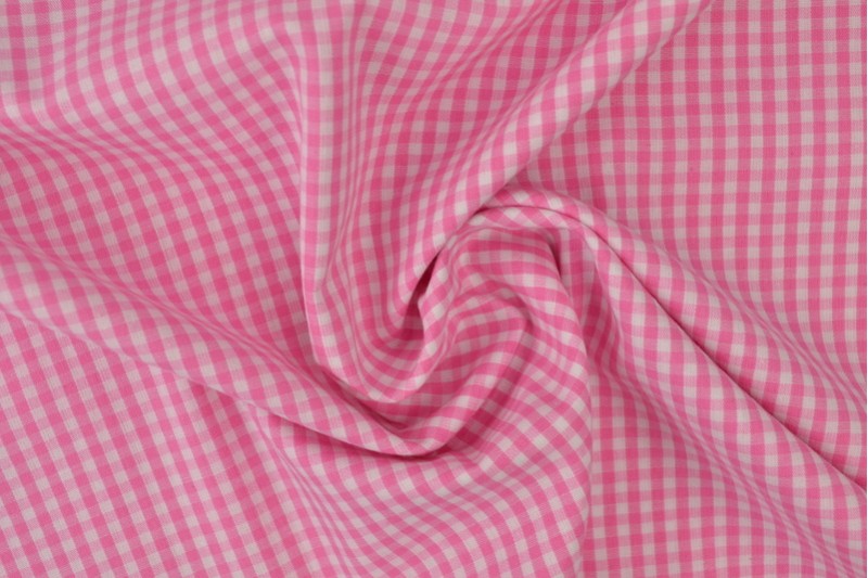 Katoen roze ruit 2,5 mm - 150 cm breed