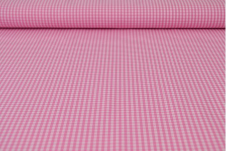 Katoen ruit 2,5 mm - roze - 150 cm breed