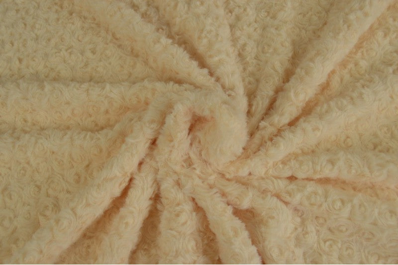 Pluche met rozen design - Champagne - 155 cm breed