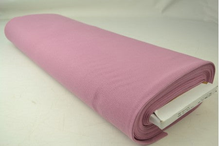 Katoen Rib Jersey - oud roze - 135 cm breed