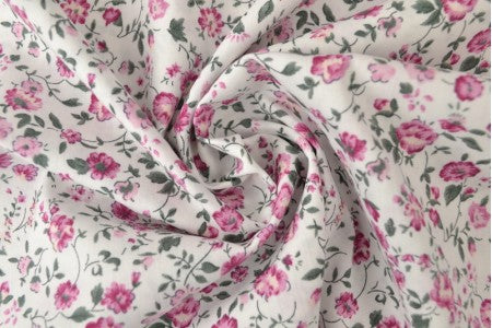 Katoen poplin print - 100% katoen - Roosje
