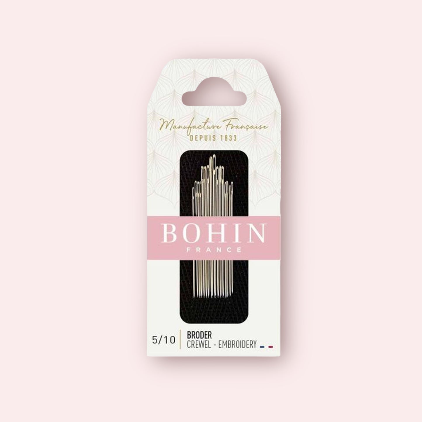 Bohin borduurnaalden met punt nrs. 5-10 - 16 stuks