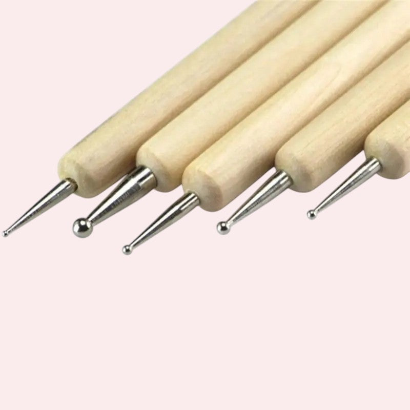 Modelleerigereedschap hout - set 5 stuks