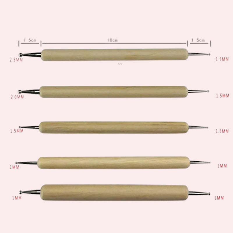 Modelleerigereedschap hout - set 5 stuks