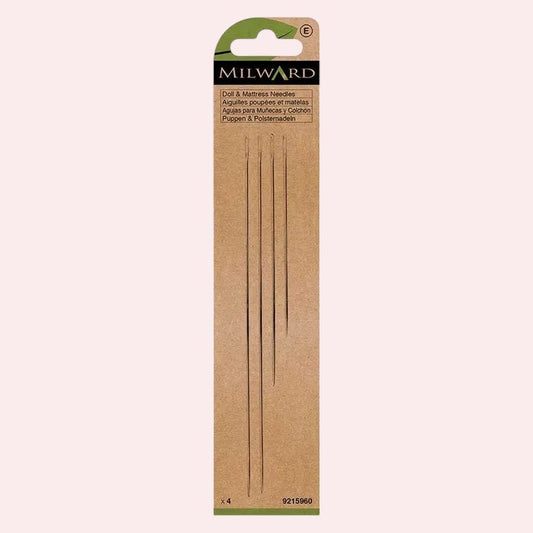 Milward poppen-/berennaalden dik - 4 stuks - 180mm(2x) / 125mm / 100mm