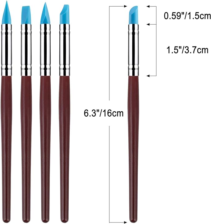 Set van 5 sculpting tools met siliconen tip