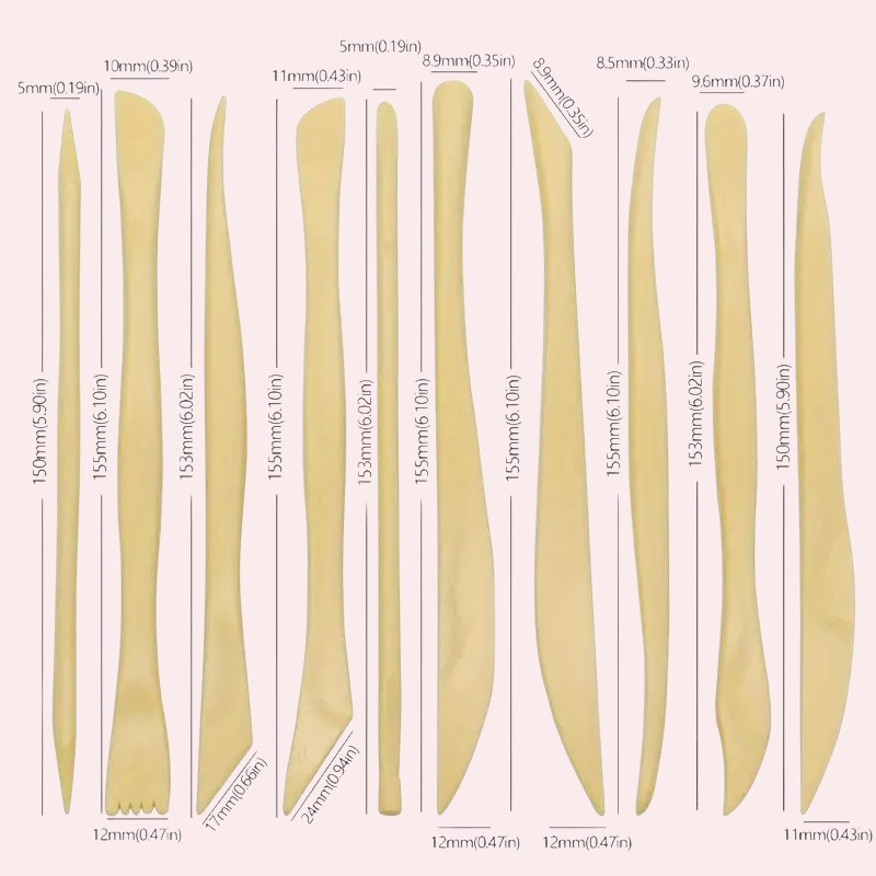 Basisset spatels - set 10 stuks