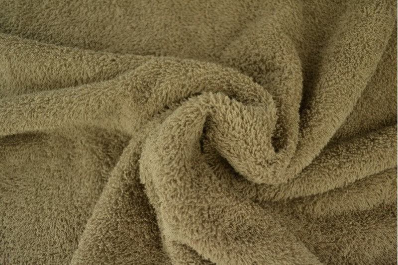 Badstof - 150 cm breed - Taupe - dubbel gelust
