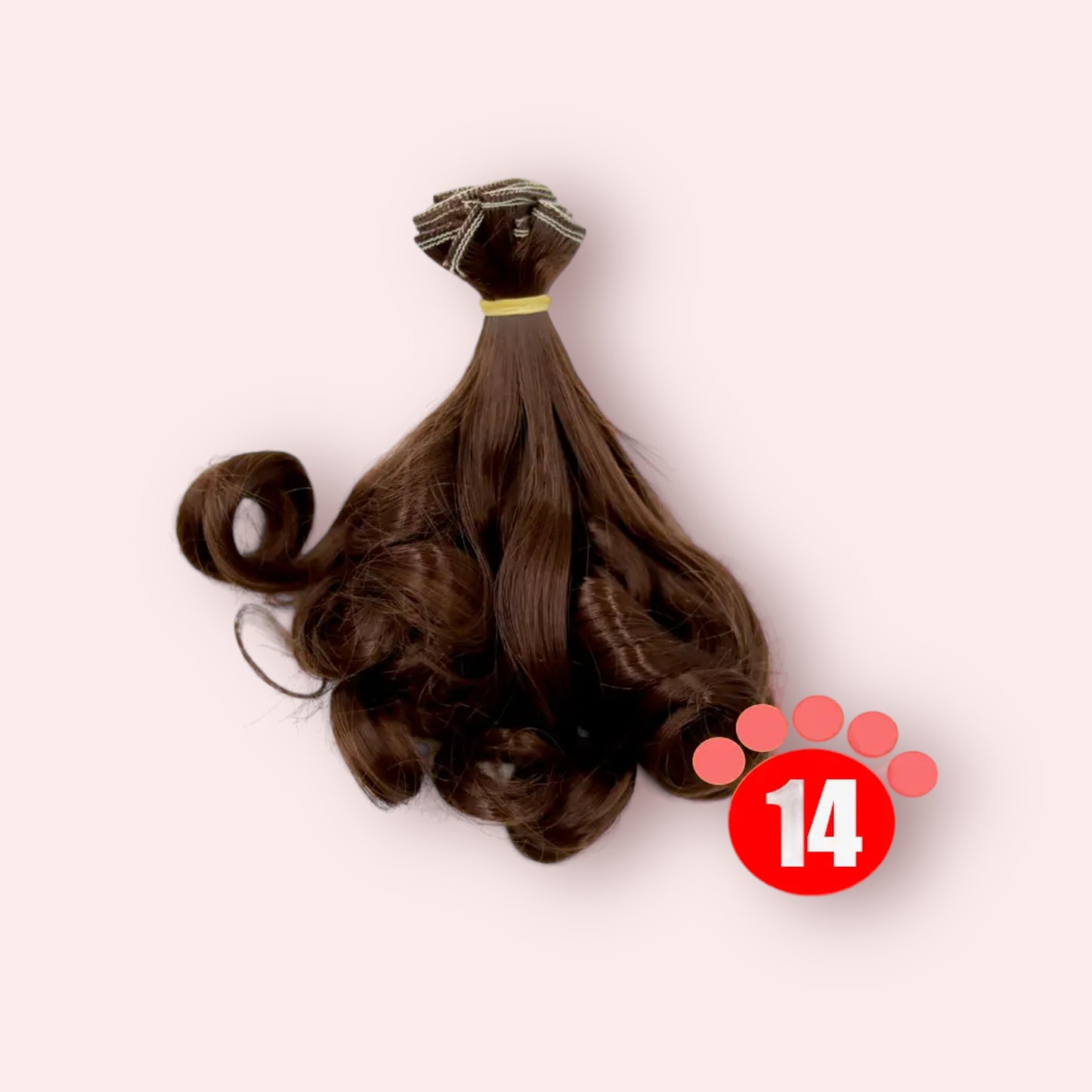 Poppenharen Krul onderin - 15 x 100 cm