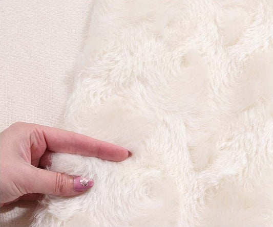 Mohair - dicht gekruld - ca 20mm pool - 140 cm breed - wit -154-150