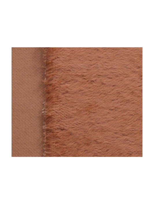 Viscose - dicht - recht - ca 6mm pool - 140cm breed - caramel (190-4094)