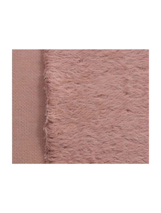 Viscose - dicht - recht - ca 6mm pool - 140cm breed - oudroze (190-4097)