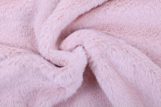 Superzachte synthetische stof met 10mm pool - roze (410-004)