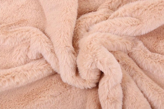 Superzachte synthetische stof met 10mm pool - beige (410-005)