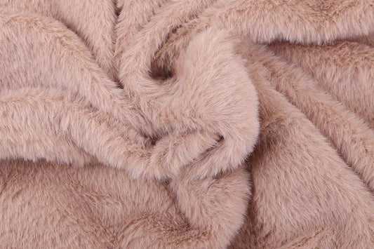Superzachte synthetische stof met 10mm pool - taupe (410-006)