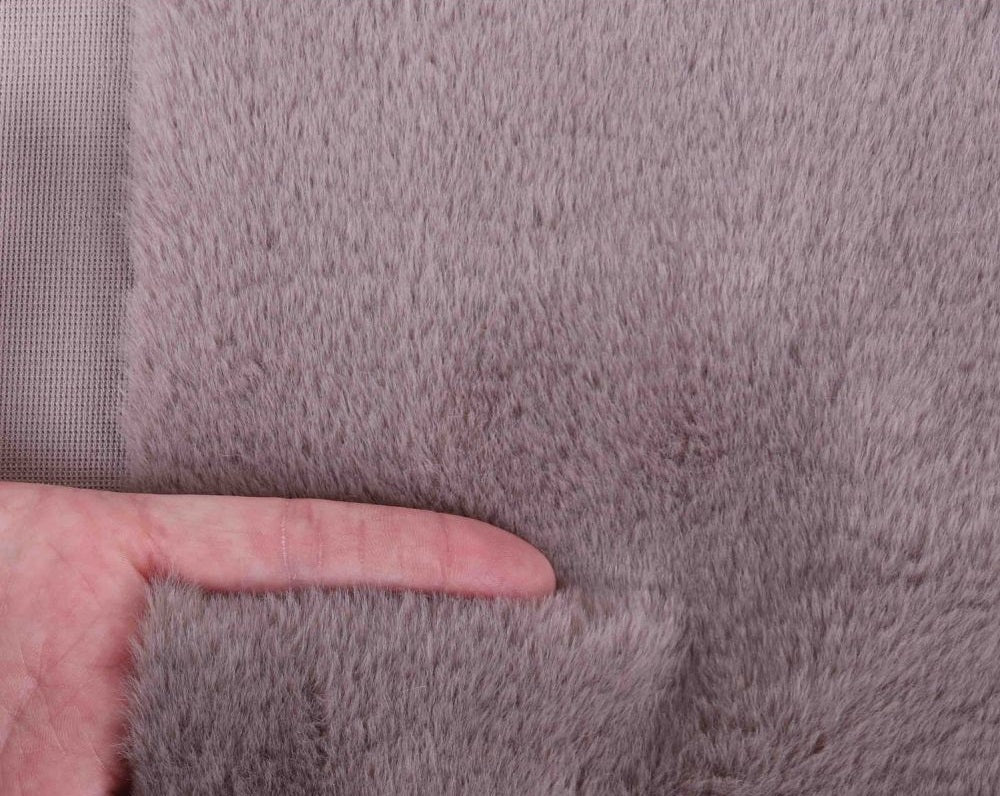Superzachte synthetische stof met 10mm pool - muisgrijs (410-010)