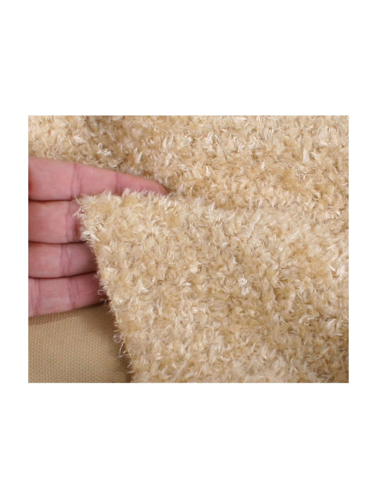 Viscose - middeldicht - gekruld - ca 7mm pool - lichtgeel (50217-5530)