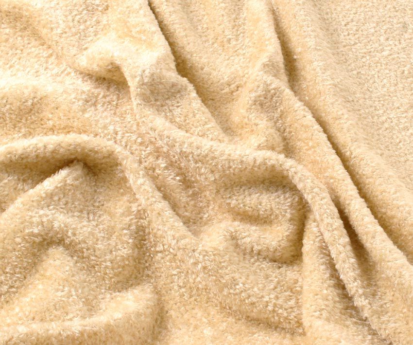 Viscose - middeldicht - gekruld - ca 7mm pool - lichtgeel (50217-5530)