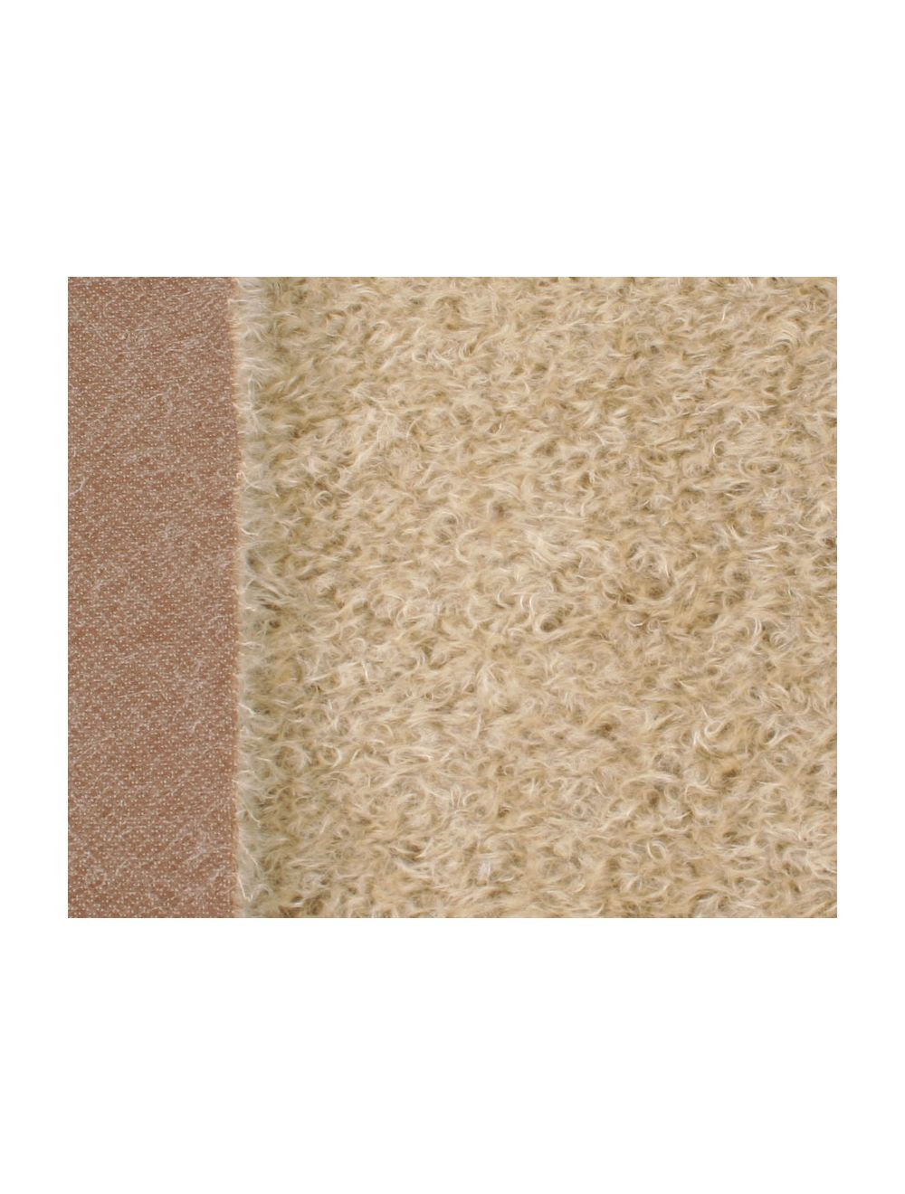Mohair - Dicht gekruld - ca 17mm pool - lap 21 x 140 cm - creme (LOMS28/739)