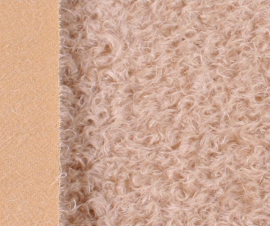 Mohair - dicht gekruld - ca 17mm pool - lap 22x70cm - oudroze  - 747