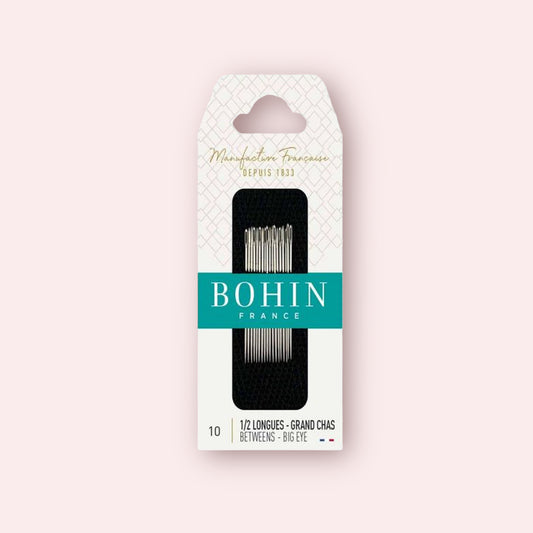 Bohin quiltnaalden nr. 10 - groot oog - 20 stuks