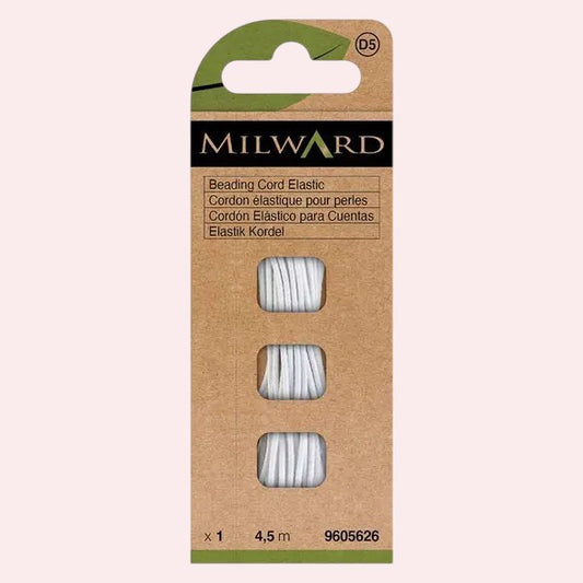 Milward Rijgelastiek - 1,3mm - 4,5 m - wit